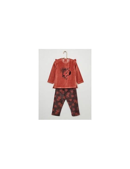 Pyjama bebe Fille Jungle blush - Petit Beguin