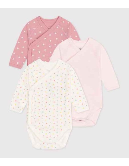 Lot 3 body ml petit coeur - Petit Bateau