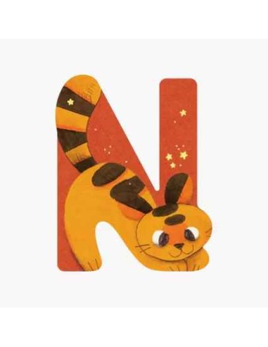 Lettre N en bois - Moulin Roty