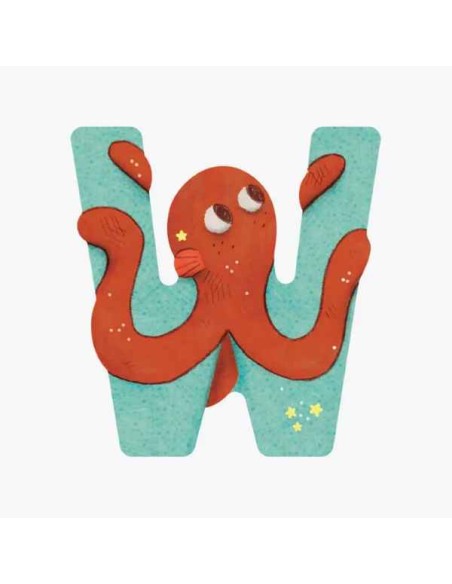 Lettre W en bois - Moulin Roty