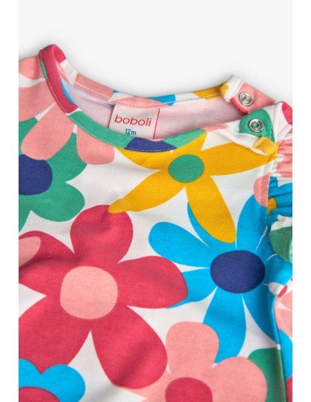 T-Shirt tricot fleurs pour bébé fille -Boboli