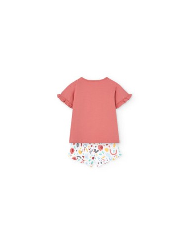 Pyjama en tricot manche courte pour fille -Boboli