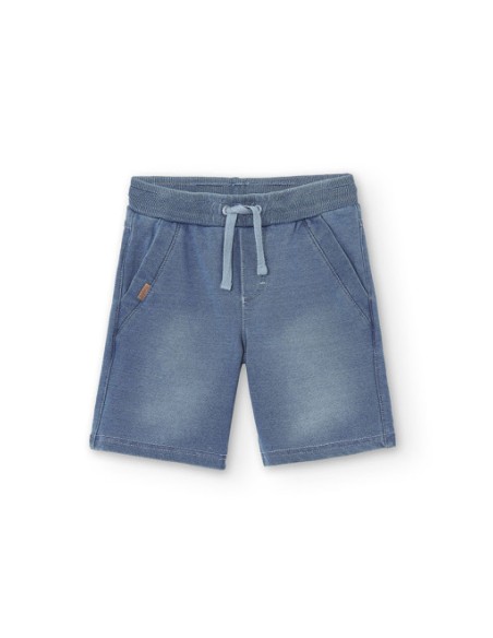 Bermuda en molleton jean élastique pour garçon - Boboli