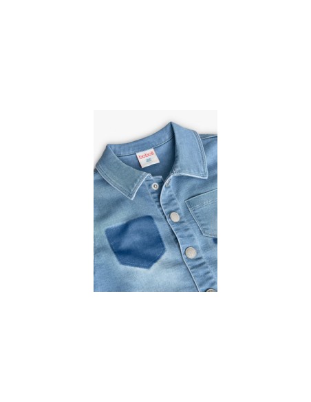 Chemise jean maille pour bébé -Boboli