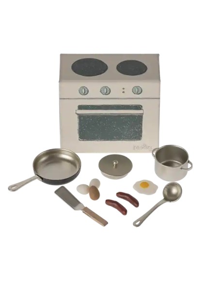 Set de Cuisine Maileg – Mini Cuisine Métal avec Accessoires | Jouet Vintage pour Maison de Souris