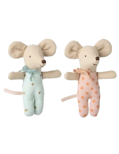 Jumeaux Bébés Souris Maileg – Avec Boîte d’Allumettes | Mini Peluches Poétiques dès 3 ans
