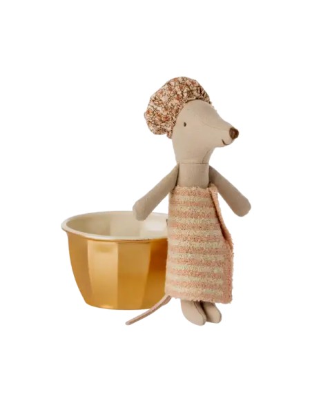 Grande Sœur Souris Maileg – Moment de Détente | Souris en Peignoir et Serviette