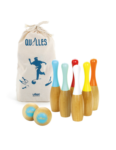 Quilles bowling bicolore - Vilac