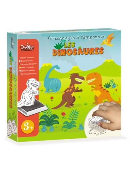 Coffret Personnages à Tamponner Les Dinosaures - Créalign'