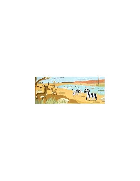 Livre a toucher les animaux de la savane - Milan