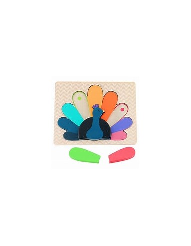 Puzzle encastrement paon Andy Westface - Vilac