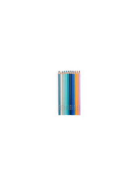 12 Crayons de Couleur + 3 Cartes à Colorier Ciel – Moulin Roty