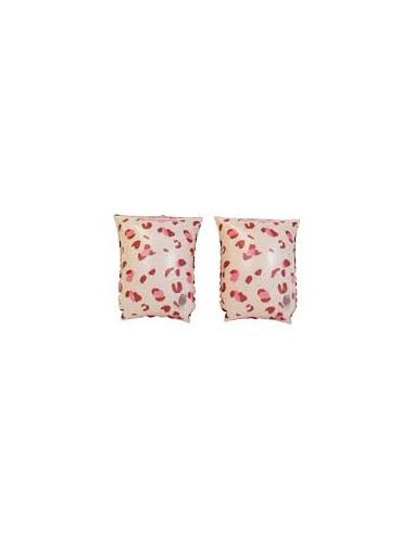 Brassards leopard beige/rose - Swim Essentials