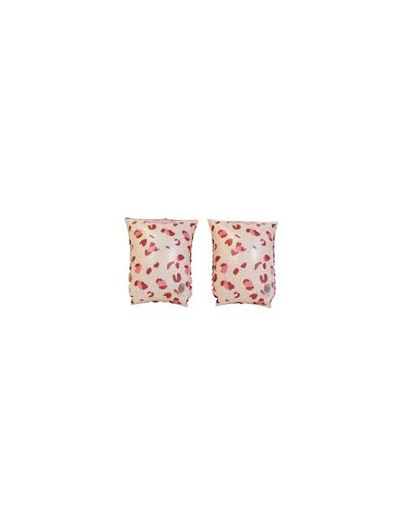 Brassards leopard beige/rose - Swim Essentials