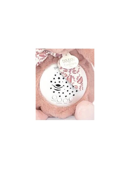 Veilleuse musicale projection Lapin rose - Doudou et compagnie