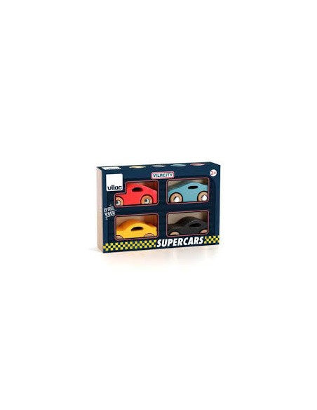 Coffret de 4 voitures supercars - Vilac
