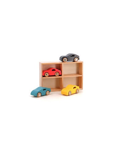 Coffret de 4 Voitures Supercars Vilac | Jouet en Bois pour Enfants