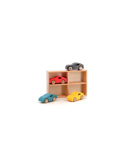 Coffret de 4 Voitures Supercars Vilac | Jouet en Bois pour Enfants