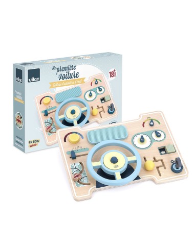 Tableau d'activités voiture Vilac - Jeu d'éveil Montessori multi-activités