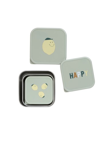 Lot de 3 boites a gouter Lemon - Laessig