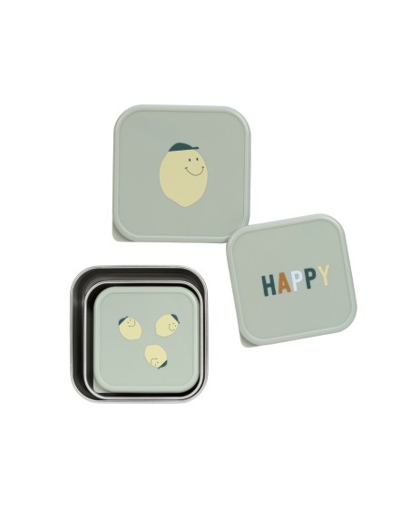 Lot de 3 boites a gouter Lemon - Laessig