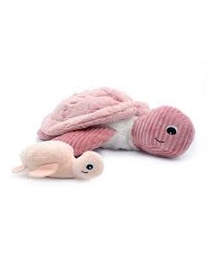 Tortue rose et son bébé – Peluche Les Déglingos 2