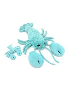 Homard aqua et son bébé – Peluche Les Déglingos