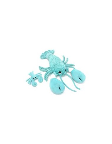 Homard aqua et son bébé – Peluche Les Déglingos