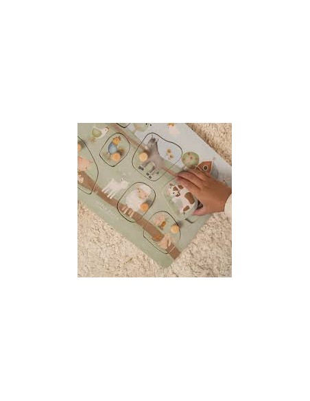 Puzzle sonore Little Farm – Jouet éducatif en bois | Little Dutch