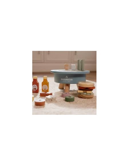 Barbecue en bois FSC – Set de jeu imitation | Little Dutch