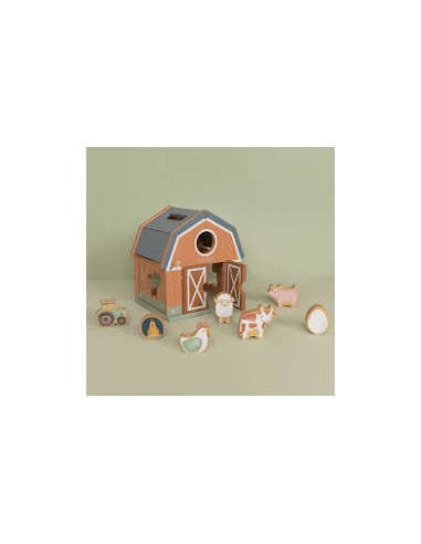 Boîte à Formes en Bois – Little Farm – Little Dutch | Jouet Éducatif Bébé 18 Mois FSC