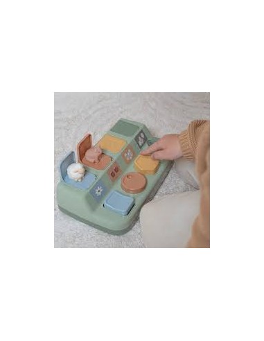 Jeu Pop-Up Animaux de la Ferme – Little Dutch | Jouet Éveil Bébé 8 Mois