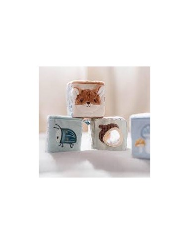 Lot de 4 cubes doux Forest Friends - Little Dutch