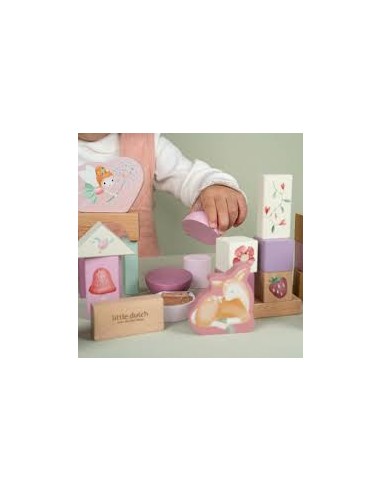 Blocs de construction en bois FSC Fairy Friends - Little Dutch