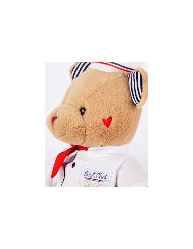 Peluche Ours Chef 28 cm – Doudou et Compagnie | Idée Cadeau Paris Gourmand