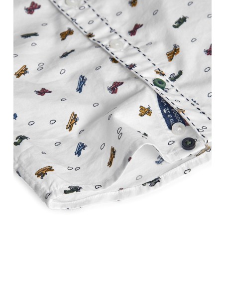 Chemise en popeline imprimée avion pour bébé - Boboli