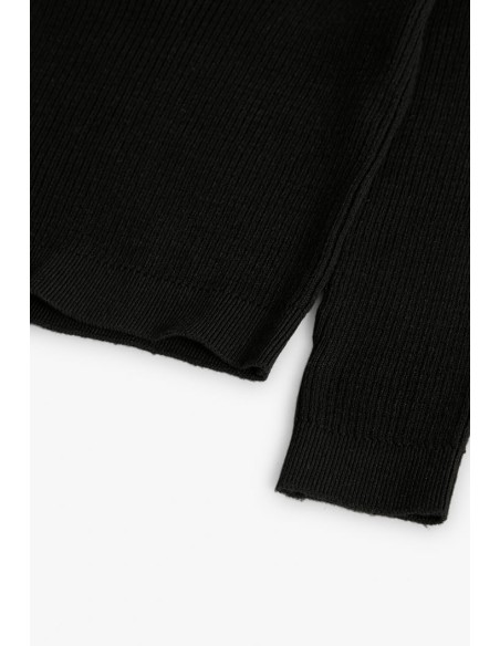 Pull en maille noir pour fille avec noeud - Boboli