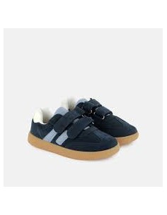 Chussure Yuzu lo scratch velours navy - Shoo pom