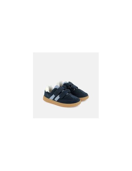 Chussure Yuzu lo scratch velours navy - Shoo pom