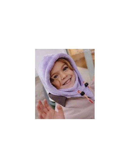 Cagoule polaire warmy mauve - Hello Hossy
