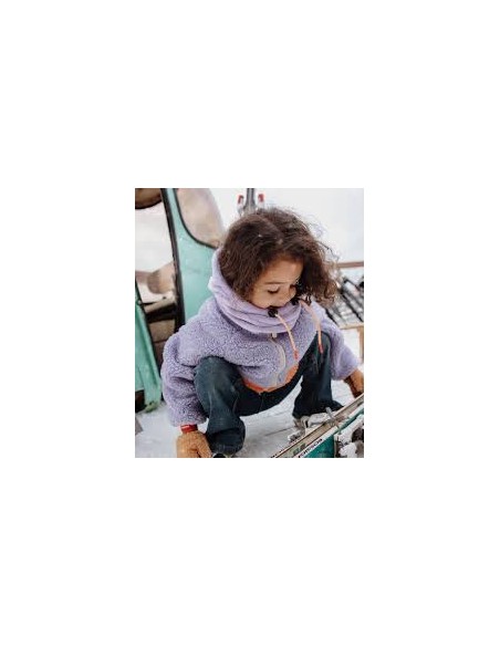 Cagoule polaire warmy mauve - Hello Hossy