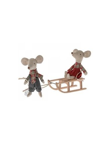 Luge pour Souris – Maileg | Accessoire Miniature en Bois pour l’Hiver