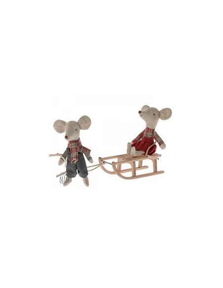 Luge pour Souris – Maileg | Accessoire Miniature en Bois pour l’Hiver