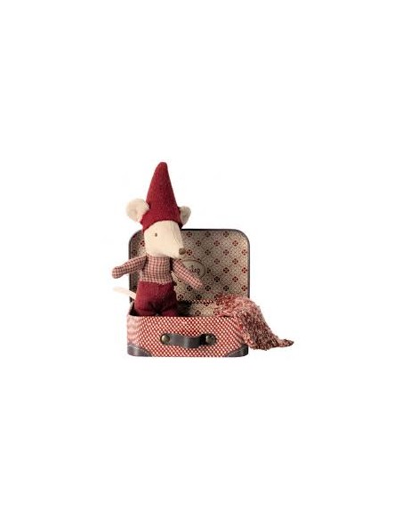 Souris de Noël et son bébé dans une valise – Maileg, édition festive