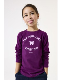 T-shirt a manches plum purple - Garcia