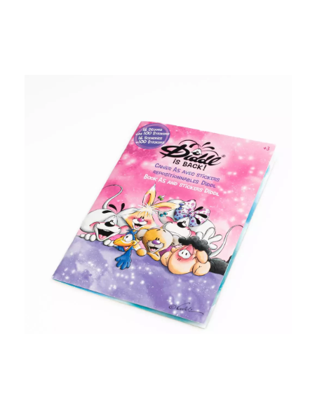 Cahier avec stickers repositionnables A5 Diddl - Diddl is back
