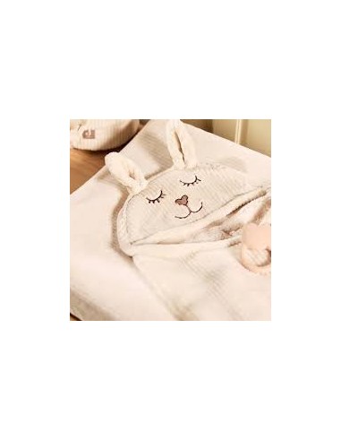 Couverture portefeuille bébé Cloudy Rib Oatmeal – Jollein
