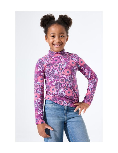 T-shirt a col rose violet - Garcia