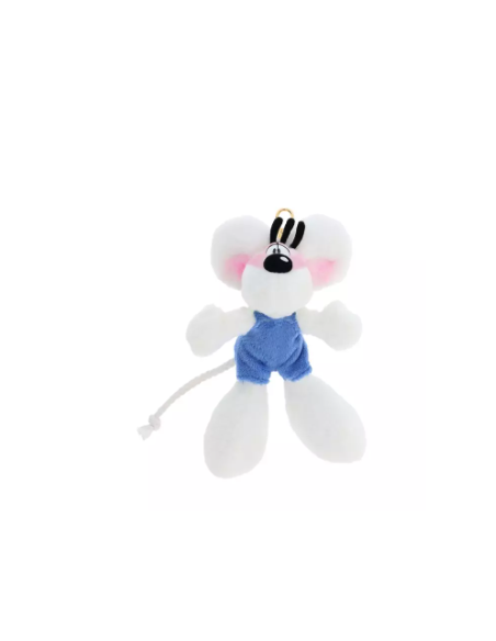 Porte-clés peluche Diddl en salopette Bleue 15cm - Diddl is back