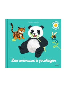 Livre à toucher Les animaux à protéger – Milan | Jouet éducatif bébé